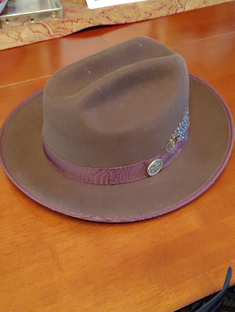 Southern Gents Brown Open Road Fedora Sz M-7 1/4-57
